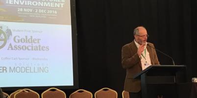 Mark Babister presenting at HWRS 2016